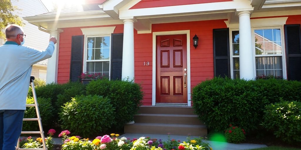 Freshly painted Creve Coeur house exterior.