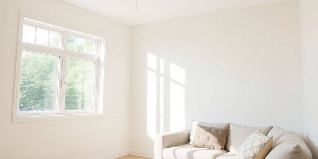 Freshly painted living room interior