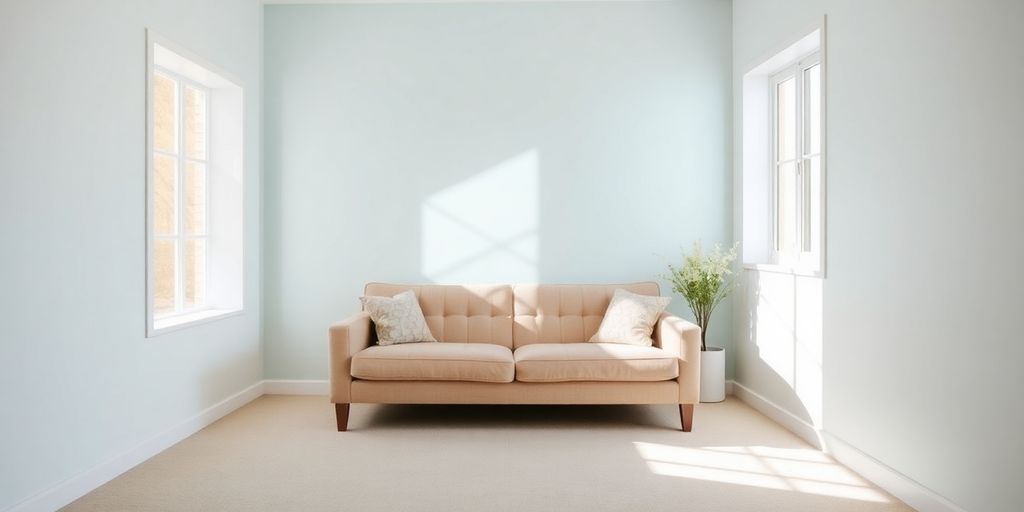 Freshly painted living room, Florissant, Missouri home interior.